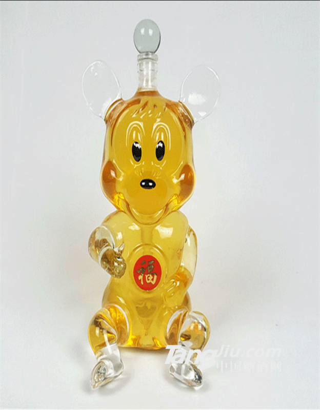 供應米老鼠造型玻璃酒瓶米奇鼠工藝酒瓶春故意白酒瓶