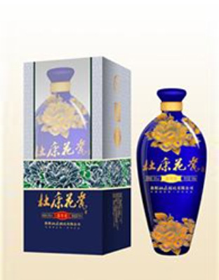 杜康花瓶藍花五星酒