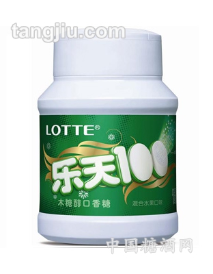 樂天100口香糖大瓶裝(混合口味)84g