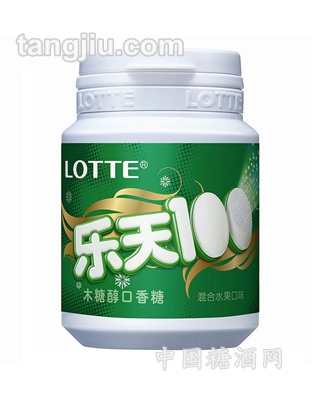 樂天100口香糖中瓶裝(混合口味)58g