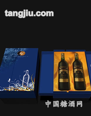 雙只藍(lán)色禮盒含禮袋