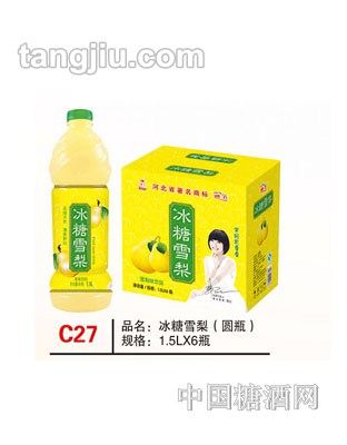 C27 品名:冰糖雪梨(圓瓶) 規(guī)格:1.5Lx6瓶