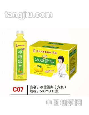 C07 品名:冰糖雪梨(方瓶) 規(guī)格:500mlx15瓶
