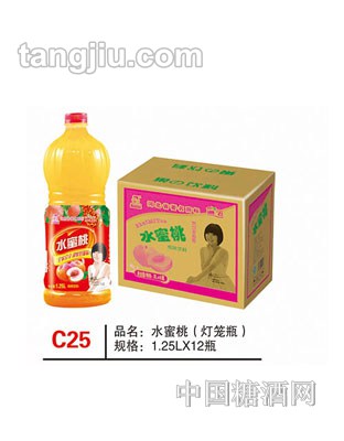 C25 品名:水蜜桃(燈籠瓶) 規(guī)格:1.25Lx12瓶