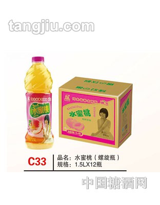 C33 品名:水蜜桃(螺旋瓶) 規(guī)格:1.5Lx12瓶