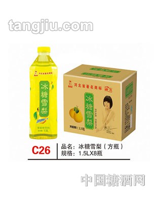 C26 品名:冰糖雪梨(方瓶) 規(guī)格:1.5Lx8瓶