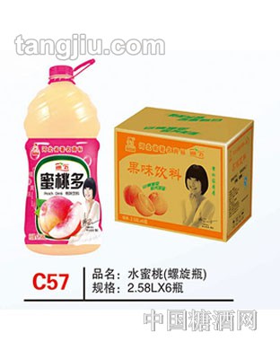 C57 品名:水蜜桃(螺旋瓶) 規(guī)格:2.58Lx6瓶