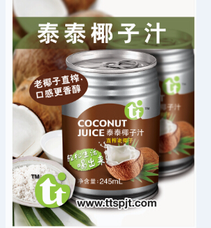 泰泰椰子汁 植物蛋白飲料 直榨椰子汁飲料  廣東泰泰食