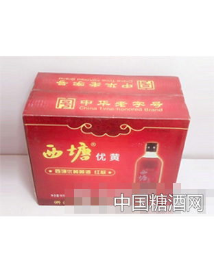 浙江嘉善西塘優(yōu)黃黃酒紅標(biāo)500ML(箱)