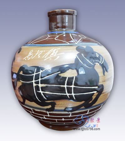 供應景德鎮工藝酒瓶 陶瓷酒瓶 定制工藝酒瓶 保健