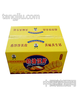 奶油饃片4500克紙箱包裝黃色裝