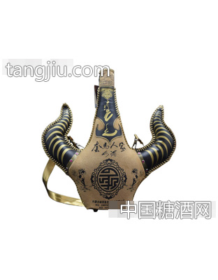 P07套馬人家奶酒三斤黑牛角