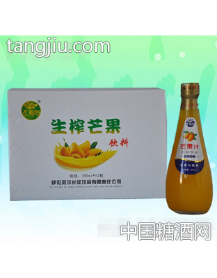 大源野果汁飲料生榨芒果汁350mlx12瓶
