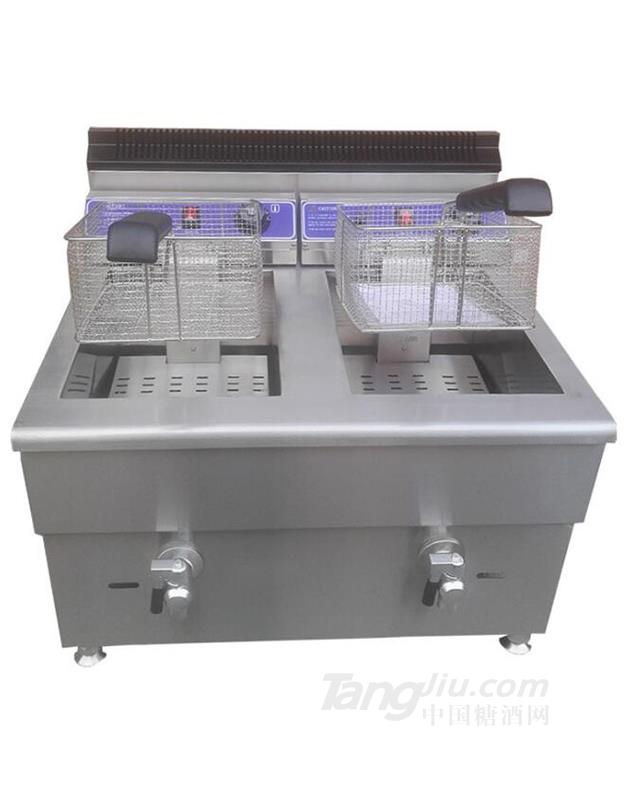 供應煤氣雙缸雙篩炸爐加工設備