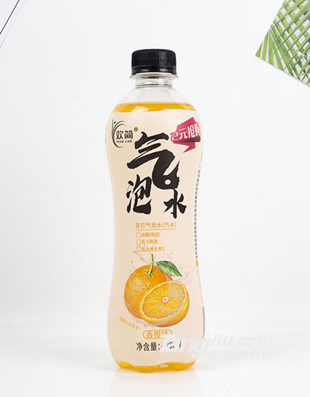 歡簡蘇打氣泡水香橙味480ml