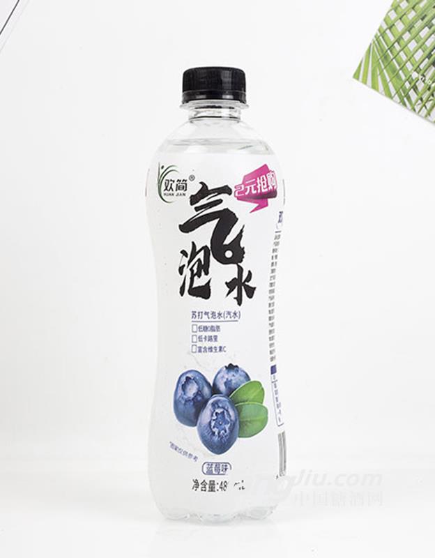歡簡蘇打氣泡水藍莓味480ml