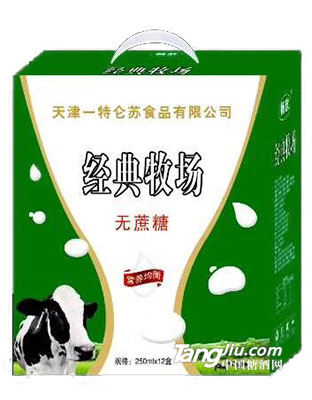 經(jīng)典牧場(chǎng)無蔗糖250mlx12盒