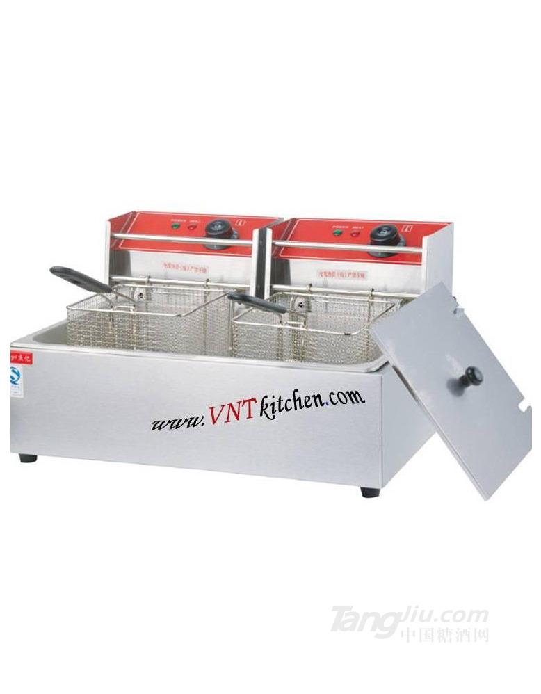 供應商用雙缸雙篩炸爐專業加工設備	