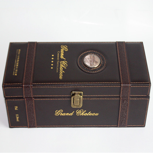 生產波爾多紅酒系列皮盒包裝
